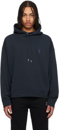 Maison Kitsuné Navy Bold Fox Head Patch Oversize Hoodie