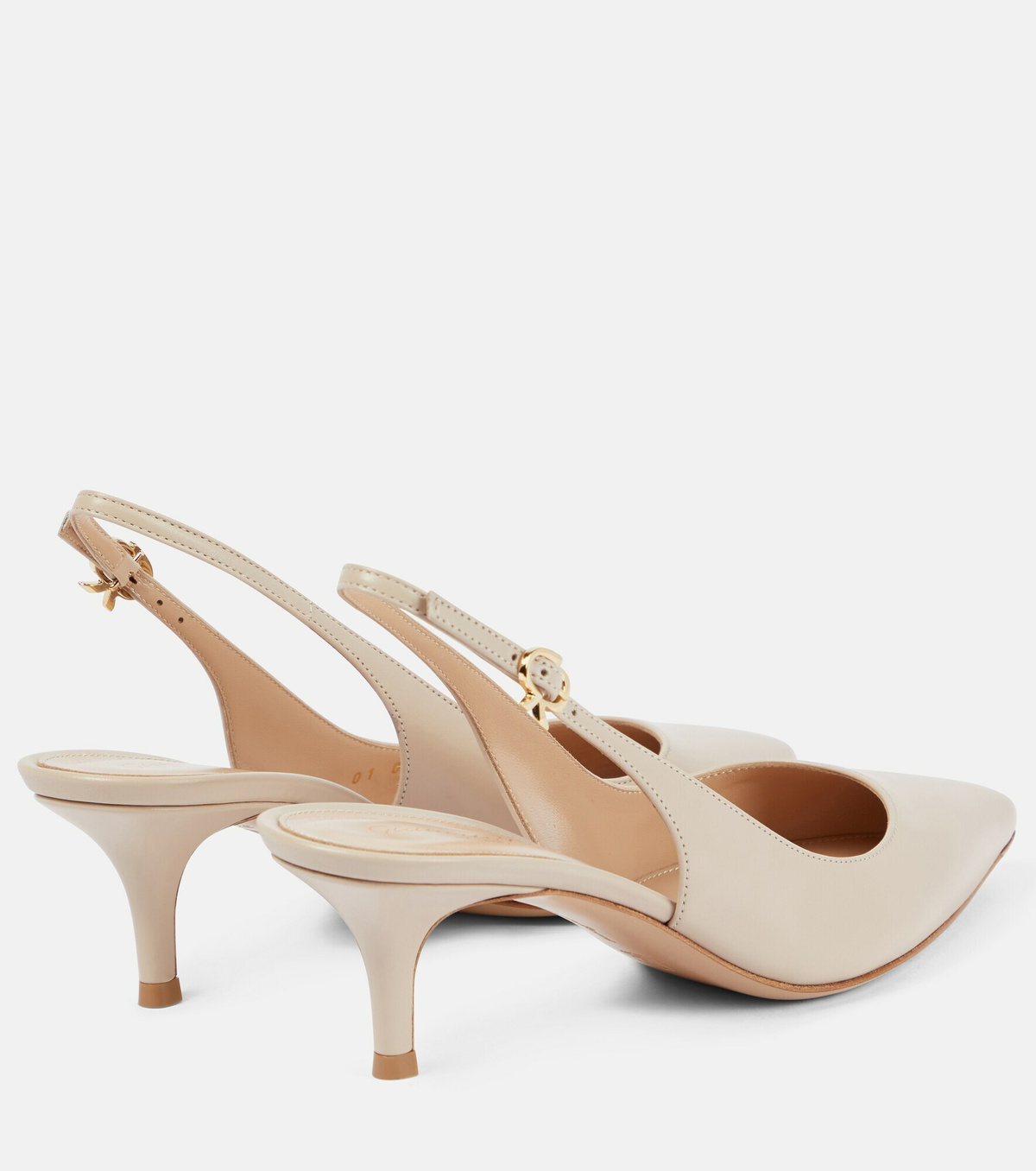 Gianvito Rossi - Ribbon Sling leather slingback pumps