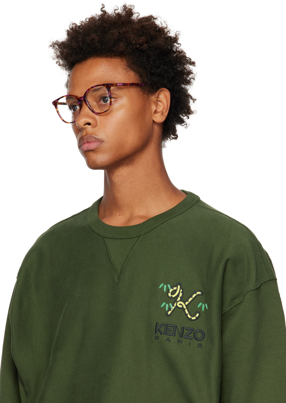 Kenzo Gold Square Glasses Kenzo