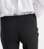Ferragamo Mid-rise wool-blend cropped slim pants
