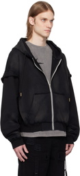 KUSIKOHC Black Distressed Hoodie