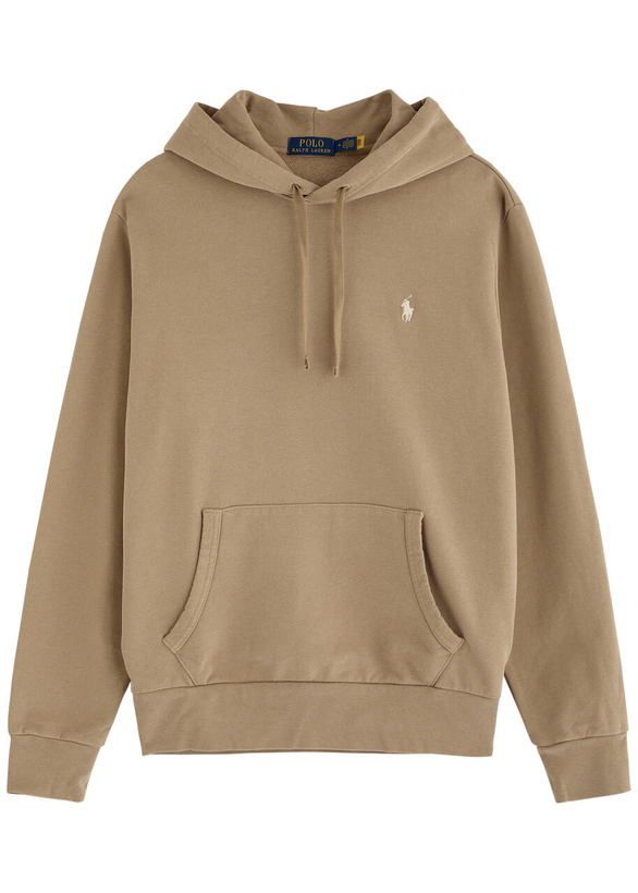 Photo: Polo Ralph Lauren Logo Hooded Cotton Sweatshirt Beige