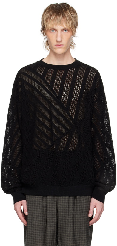 Photo: YOKE Black Stripe Sweater