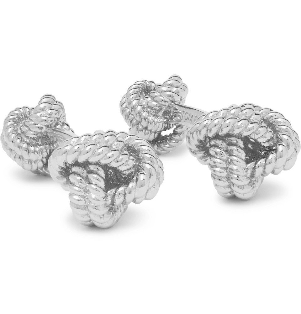TOM FORD - 18-Karat White Gold Knot Cufflinks - Gold TOM FORD TOM FORD - 18-Karat White Gold Knot Cufflinks - Gold TOM FORD