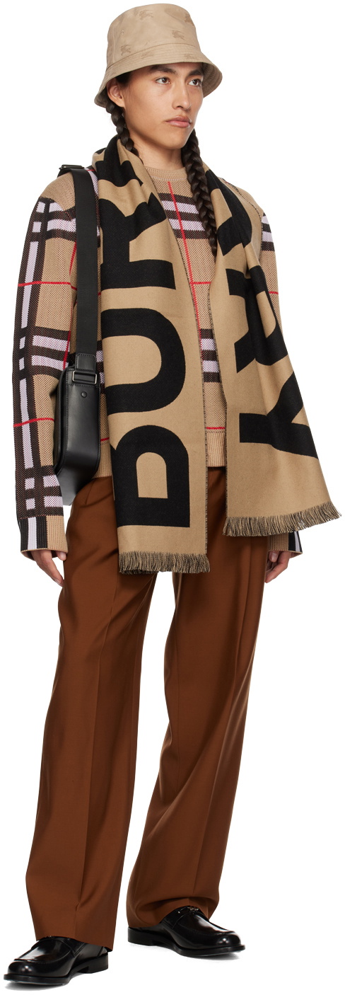 Burberry Beige Check Sweater Burberry