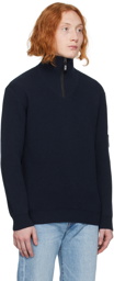 Giorgio Armani Navy Half-Zip Sweater