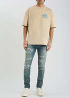 Amiri Championship Printed Cotton T-shirt Beige