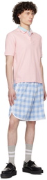 Anna Sui SSENSE Exclusive Blue Gingham Terry Track Boxer Shorts