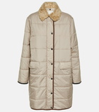 Brunello Cucinelli Quilted shearling-trimmed puffer coat