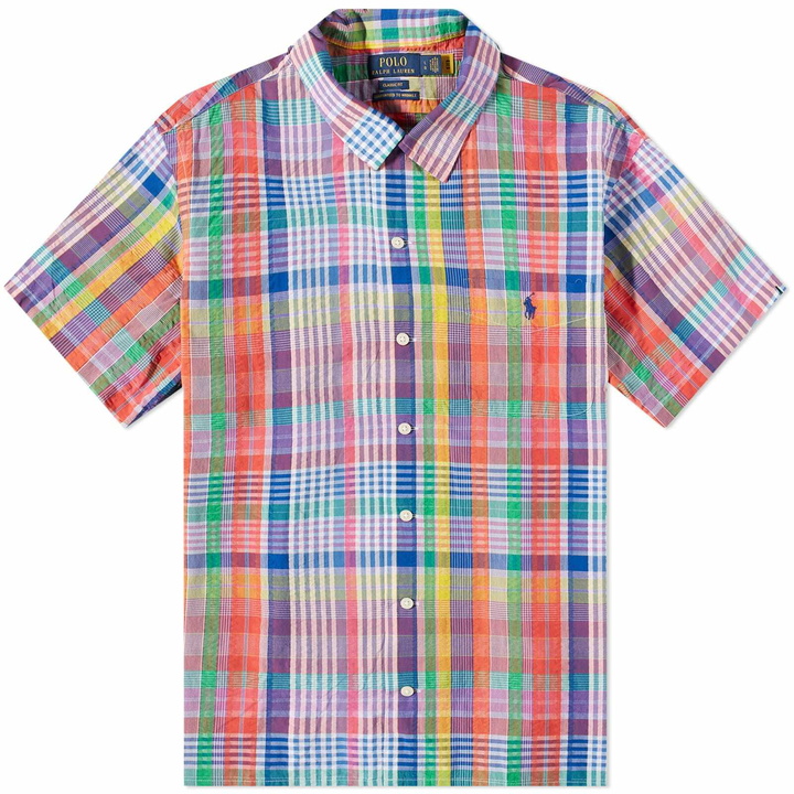 Photo: Polo Ralph Lauren Men's Madras Vacation Shirt in Red/Navy Multi