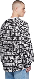 Versace Jeans Couture Black & White Logomania Sweatshirt