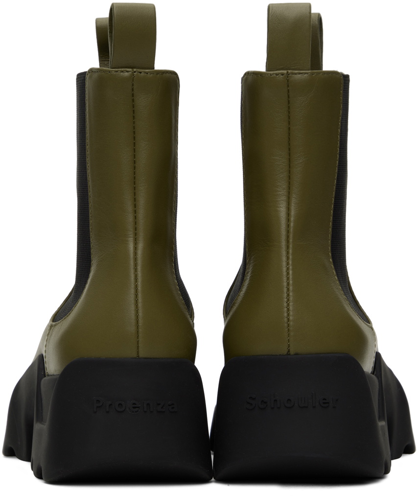 Proenza Schouler Khaki Stomp Chelsea Boots Proenza Schouler