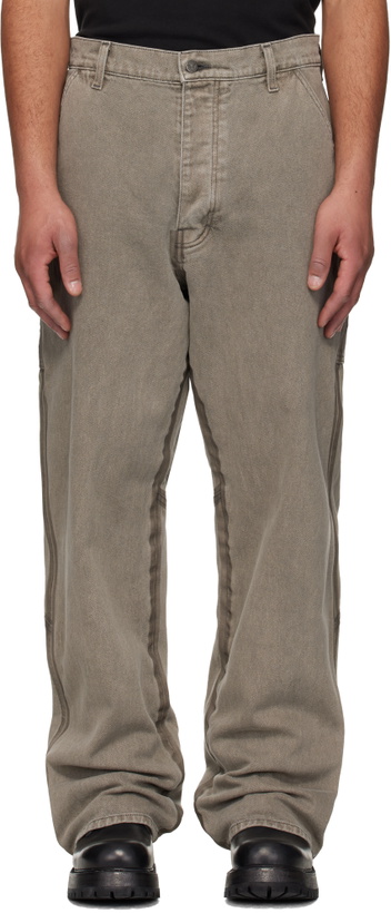Photo: ALEXANDER DIGENOVA Gray Underground Taped Seam Trousers