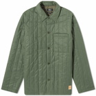 A.P.C. Hugo Quilted Shirt Jacket in Military Khaki