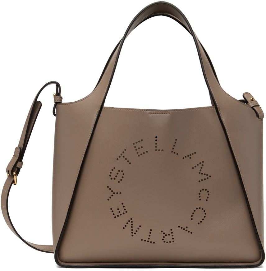 Stella McCartney Taupe Stella Logo Tote Stella McCartney