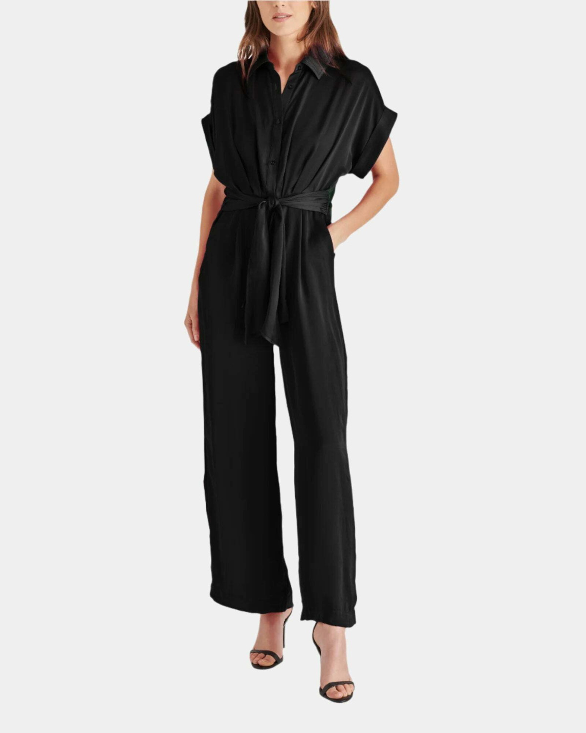 Steve Madden Tori Jumpsuit Dress in Black