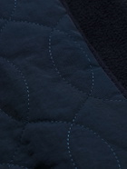 Beams Plus - Muffler Boa Logo-Appliquéd Padded Plush-Trimmed Quilted Shell Scarf