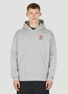 Logo Print Hooded Sweatshirt in Grey