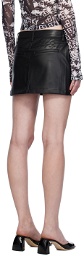 Ksubi Black Vivienne Faux-Leather Miniskirt