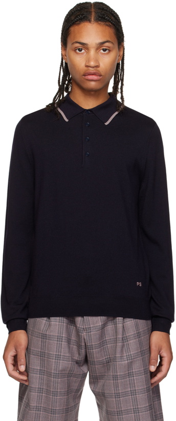 Photo: PS by Paul Smith Navy Embroidered Polo