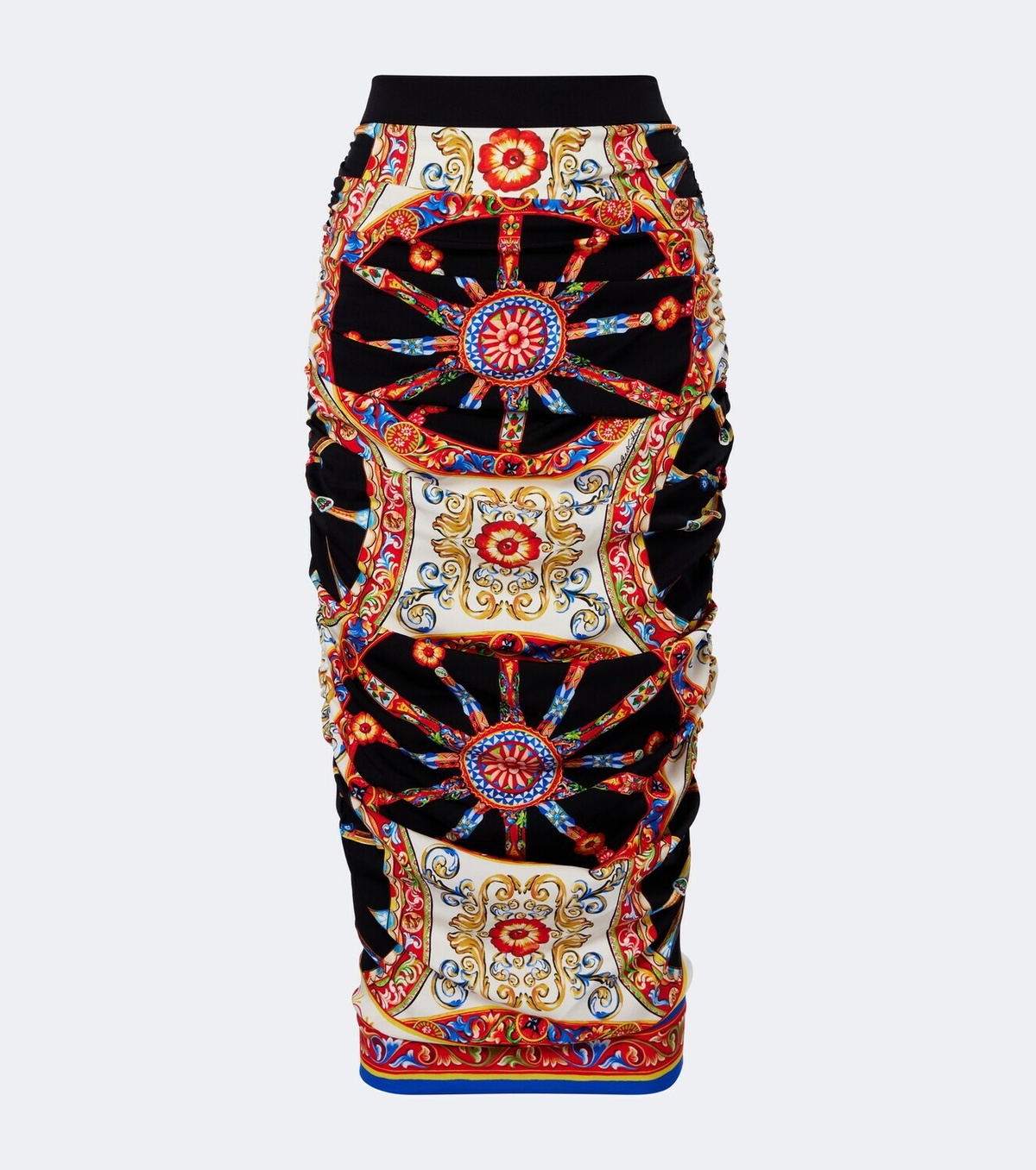 Dolce&Gabbana Caretto silk-blend midi skirt