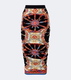 Dolce&Gabbana Caretto silk-blend midi skirt
