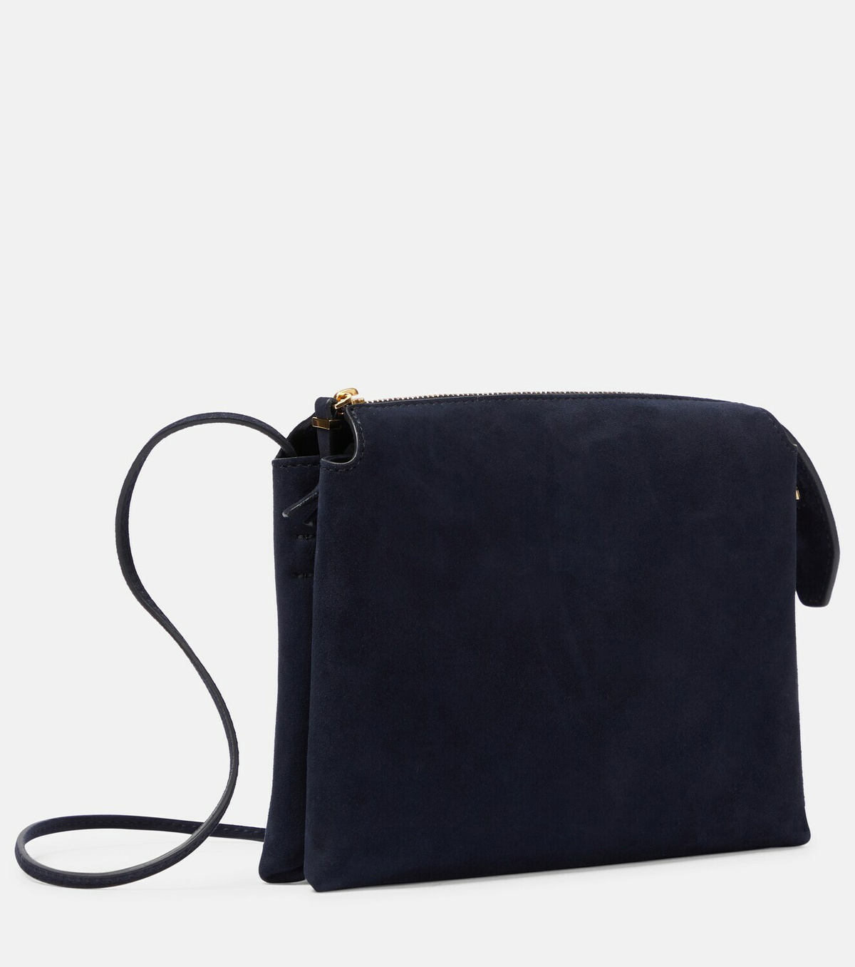 The Row Nu Mini Twin suede crossbody bag The Row
