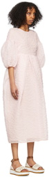 Cecilie Bahnsen Pink Florette Midi Dress