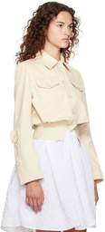 Cecilie Bahnsen Beige Sean Denim Jacket