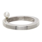 CC STEDING SSENSE Exclusive Silver Pearl Ring