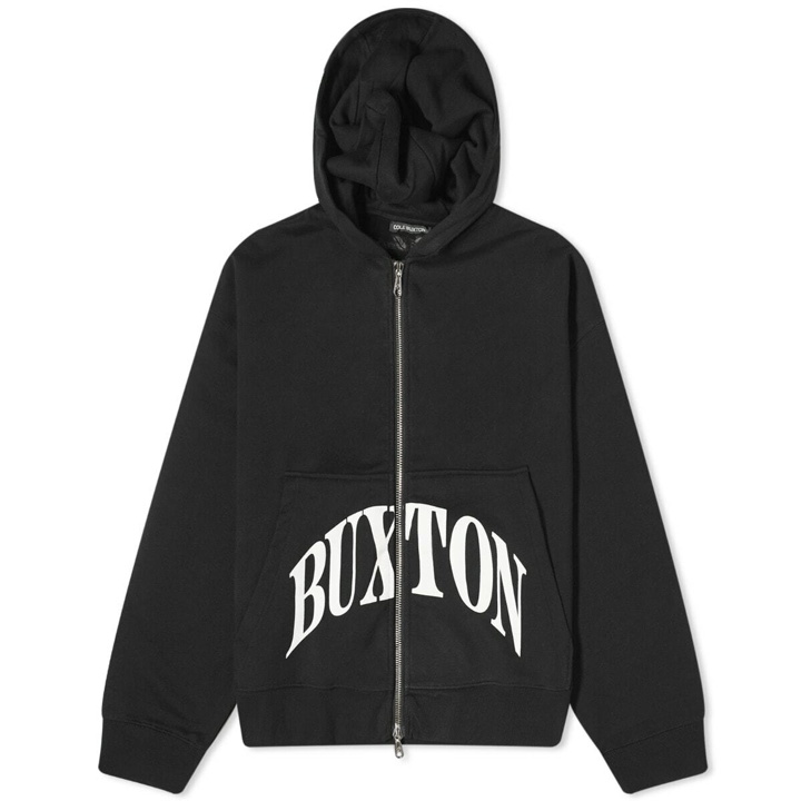 Photo: Cole Buxton Men's Cropped Logo Zip Hoodie in Black