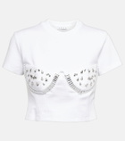 Area Crystal-embellished jersey T-shirt