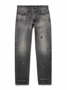 John Elliott - The Daze Straight-Leg Distressed Selvedge Jeans - Gray