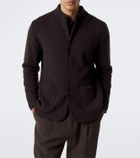 Lardini Knitted wool and cashmere blazer