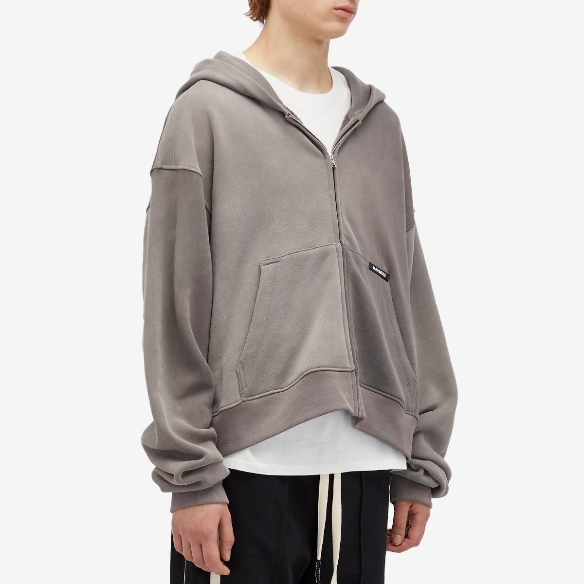 Nahmias Men's Classic Zip-Up Hoodie in Vintage Bark