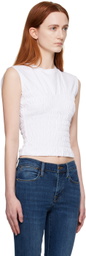 FRAME White Smocked Tank Top