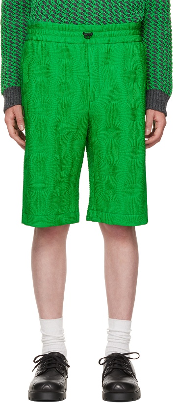 Photo: Bottega Veneta Green Insulated Shorts