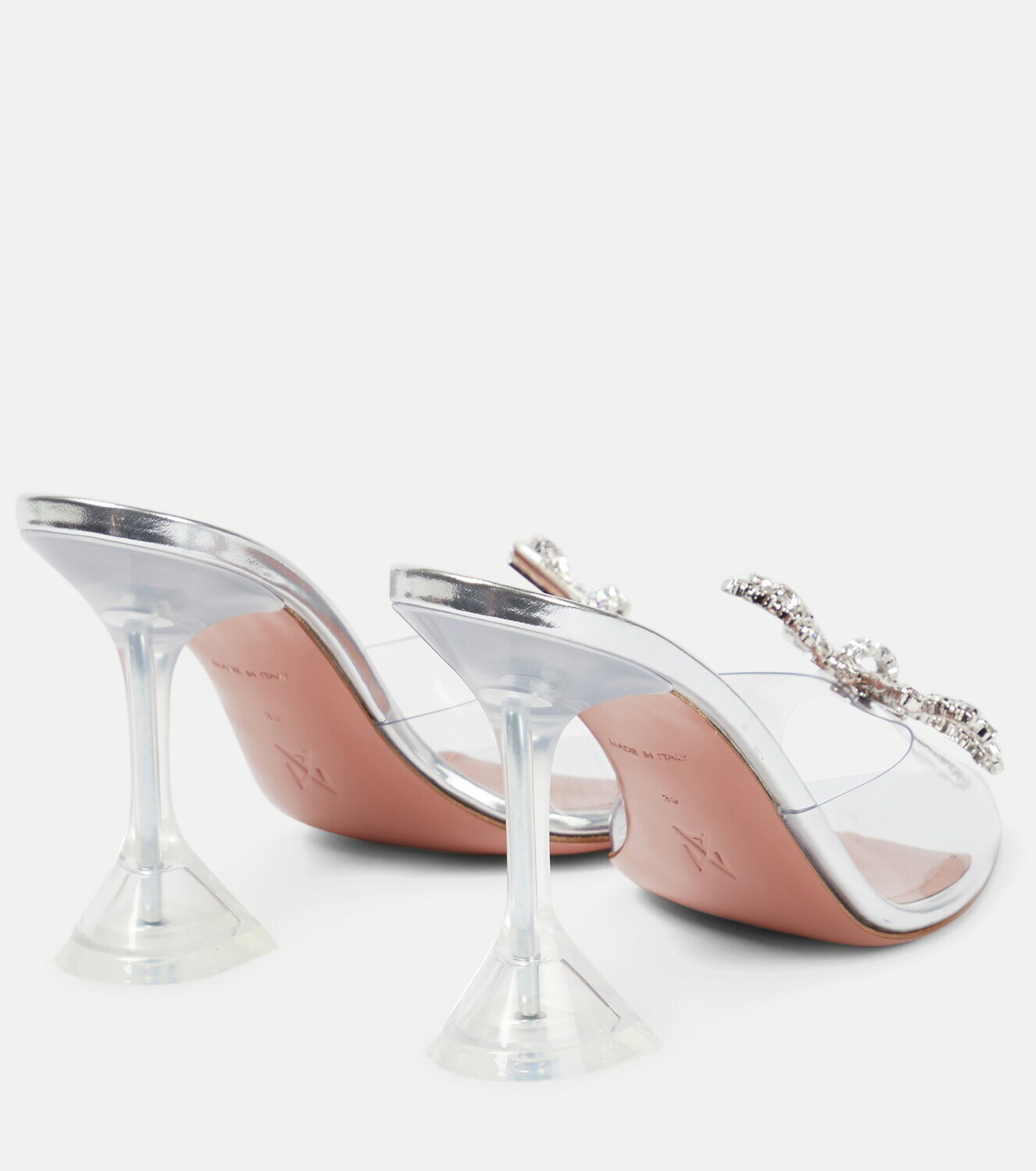Amina Muaddi Rosie crystal-embellished PVC sandals