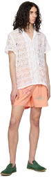 HARAGO Pink Embroidered Shorts
