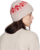 Isabel Marant Beige & Pink Darana Beanie