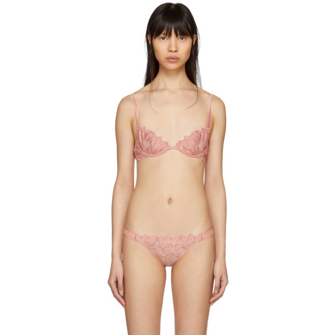 Photo: Fleur du Mal Pink Lily Lace Demi Bra