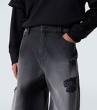 Simone Rocha Distressed wide-leg jeans