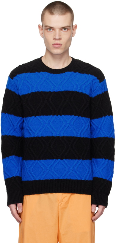 Photo: Dries Van Noten Black & Blue Striped Sweater