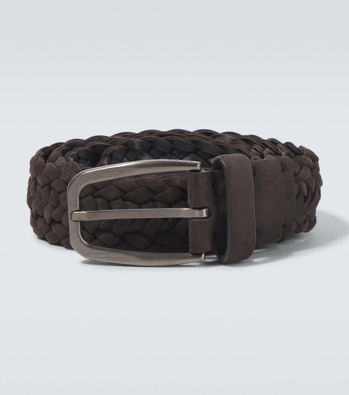 Zegna Braided leather belt