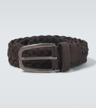 Zegna Braided leather belt