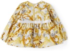 Versace Baby White & Gold Baroccoflage Dress Set