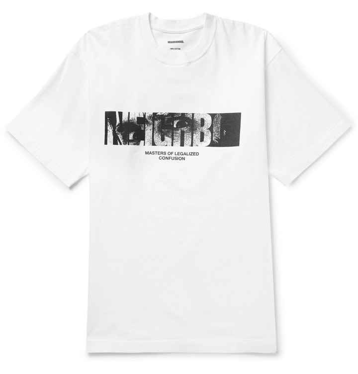 Photo: Neighborhood - In My Eyes Logo-Print Cotton-Jersey T-Shirt - White