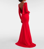Alex Perry Gathered satin gown