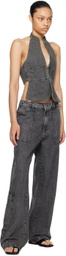 Gimaguas Gray Ring Denim Camisole