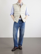 Polo Ralph Lauren - Logo-Embroidered Quilted Shell Down Gilet - Neutrals